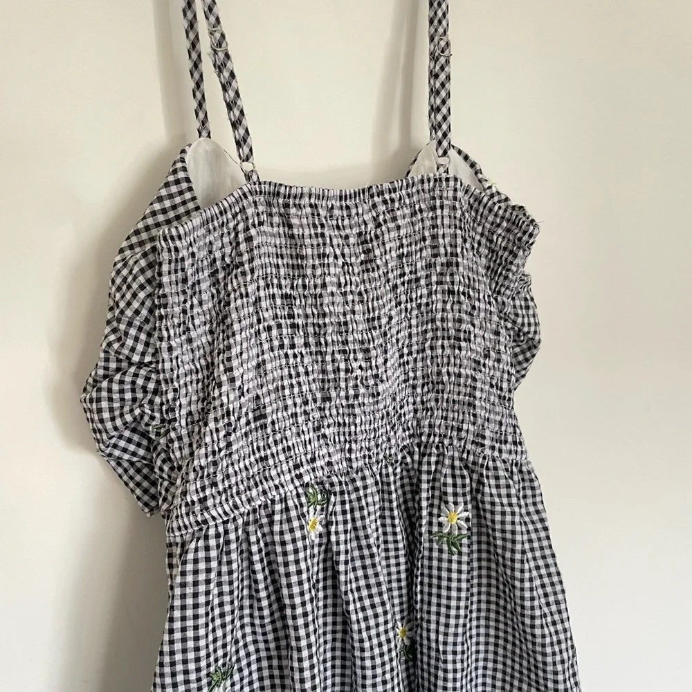 Shareen Floral Checkered Romper - Picture 5 of 7